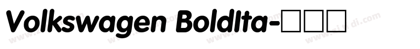 Volkswagen BoldIta字体转换